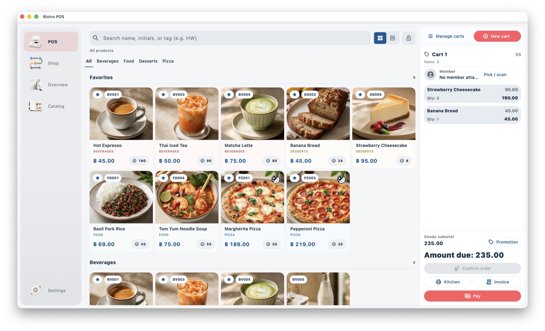 Take an Order: เลือกสินค้าและตรวจรายการในตะกร้าก่อนชำระเงิน